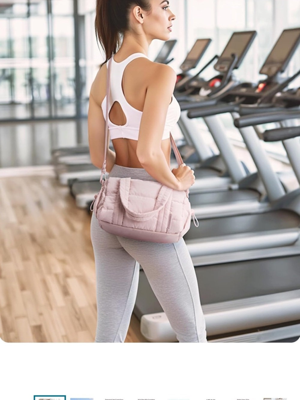 Stylish Pink Women’s Crossbody Gym Bag